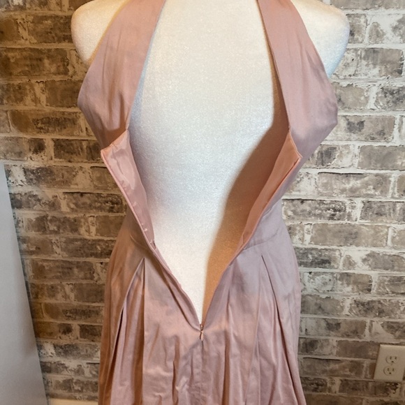 Zara Basic Colllection halter dress, midi, flare skirt. Sz S. Pretty dusty pink. - Picture 7 of 12